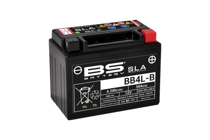 Batterie BS BATTERY SLA sans entretien activé usine - BB4L-B