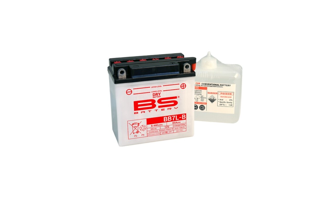 Batterie BS BATTERY Haute-performance avec pack acide - BB7L-B2