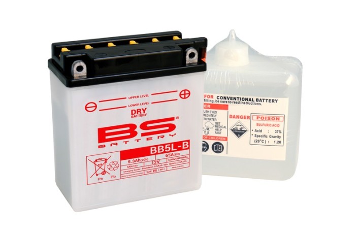 Batterie BS BATTERY Haute-performance avec pack acide - BB5L-B