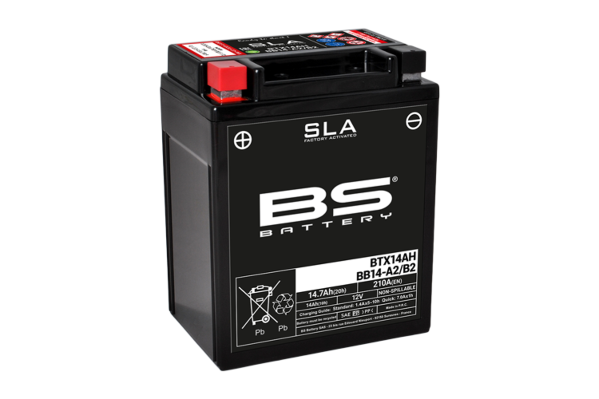 Batterie BS BATTERY SLA sans entretien activé usine - BTX14AH/BB14-A2/B2