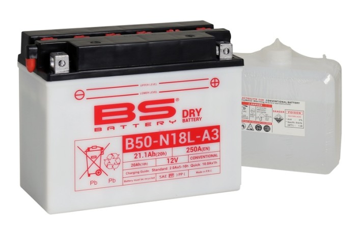 Batterie BS BATTERY Haute-performance avec pack acide - B50-N18L-A3