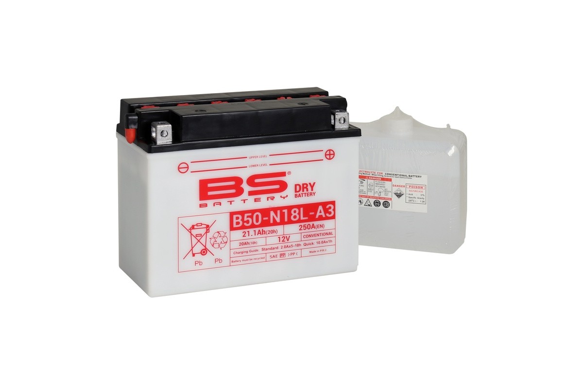 Batterie BS BATTERY Haute-performance avec pack acide - B50-N18L-A3