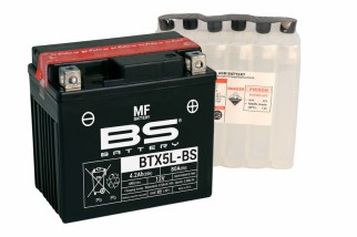 Batterie BS BATTERY sans entretien avec pack acide - BTX5L-BS