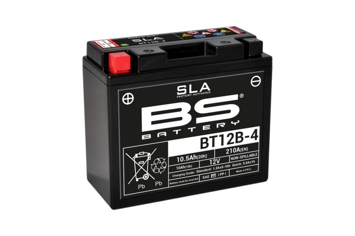 Batterie BS BATTERY SLA sans entretien activé usine - BT12B-4