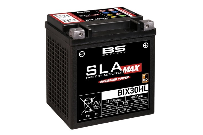 Batterie BS BATTERY SLA Max sans entretien activé usine - BIX30HL