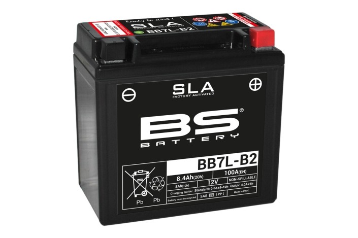 Batterie BS BATTERY SLA sans entretien activé usine - BB7L-B2