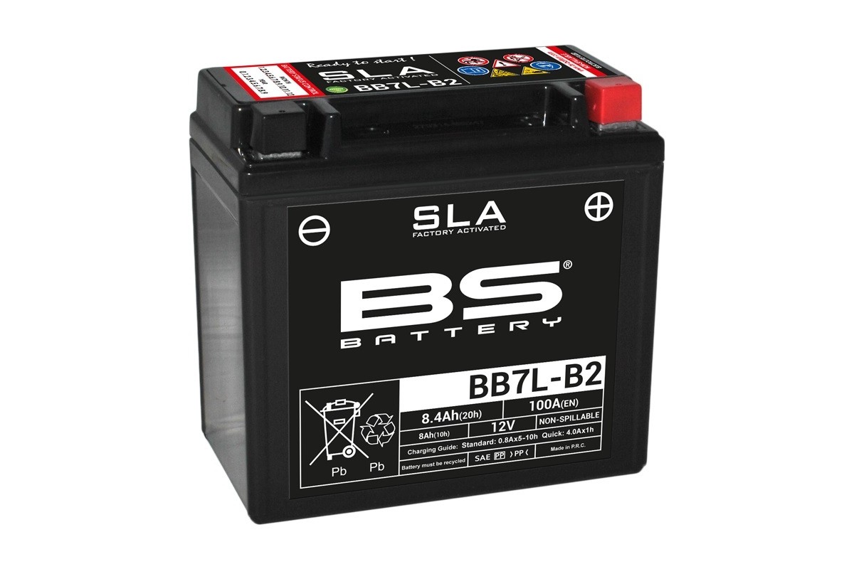 Batterie BS BATTERY SLA sans entretien activé usine - BB7L-B2