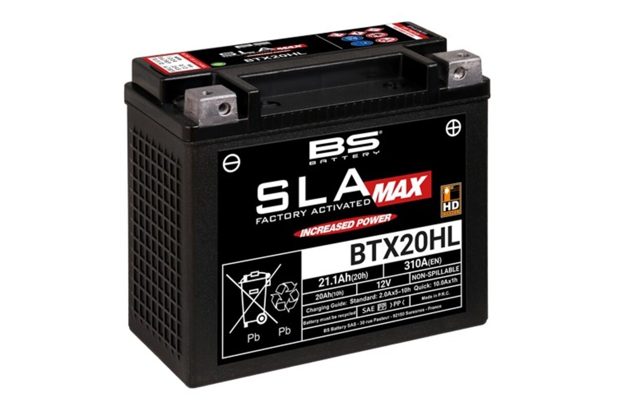 Batterie BS BATTERY SLA Max sans entretien activé usine - BTX20HL