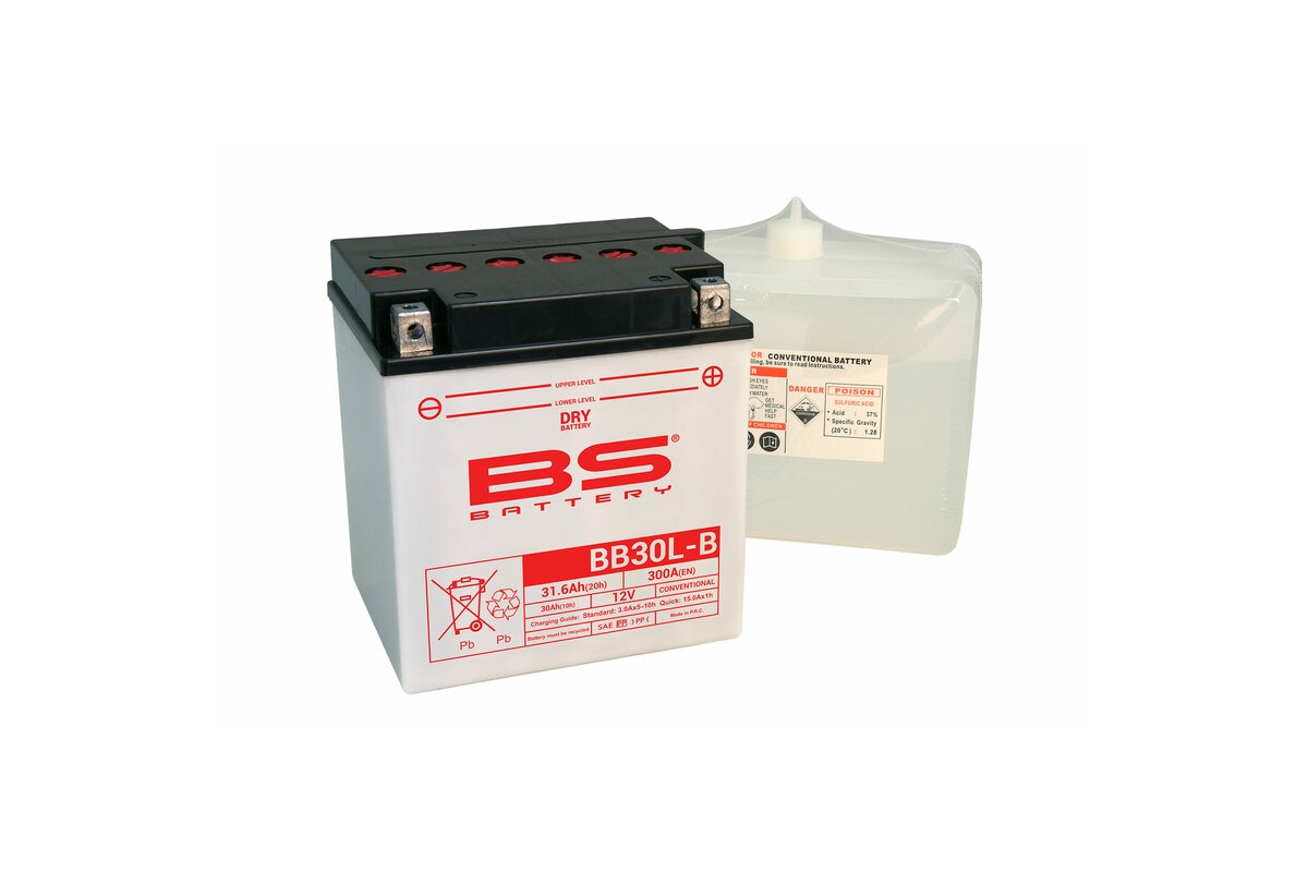 Batterie BS BATTERY Haute-performance avec pack acide - BB30L-B