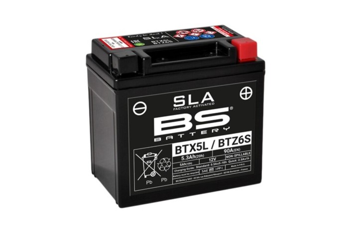 Batterie BS BATTERY SLA sans entretien activé usine - BTX5L / BTZ6S