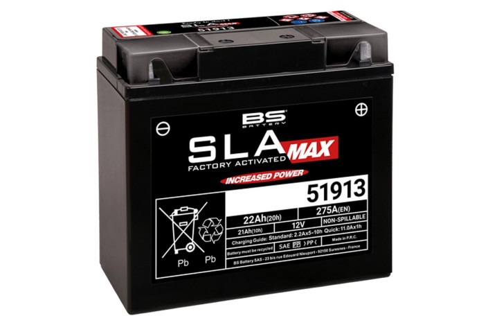 Batterie BS BATTERY SLA Max sans entretien activé usine - 51913