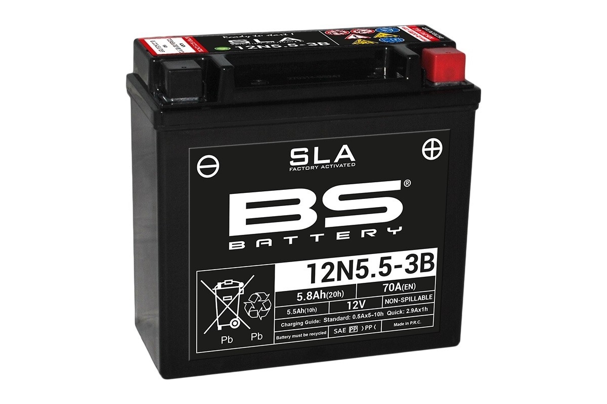 Batterie BS BATTERY SLA sans entretien activé usine - 12N5.5-3B