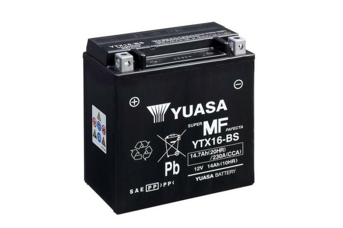 Batterie YUASA sans entretien avec pack acide - YTX16-BS