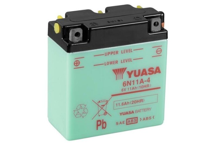 Batterie YUASA conventionnelle sans pack acide - 6N11A-4