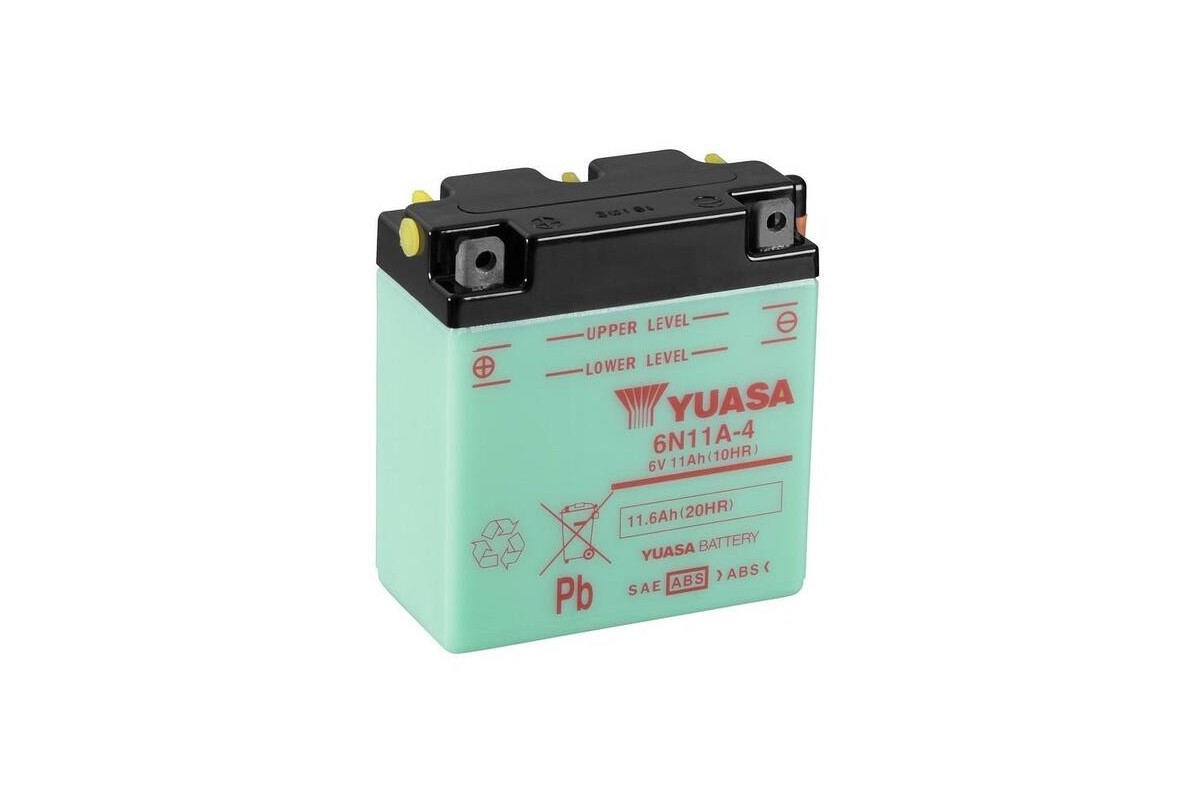 Batterie YUASA conventionnelle sans pack acide - 6N11A-4 Batterie YUASA conventionnelle sans pack acide - 6N11A-4