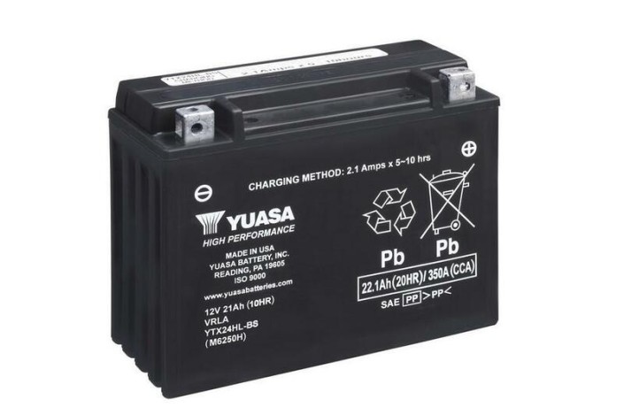 Batterie YUASA sans entretien avec pack acide - YTX24HL-BS