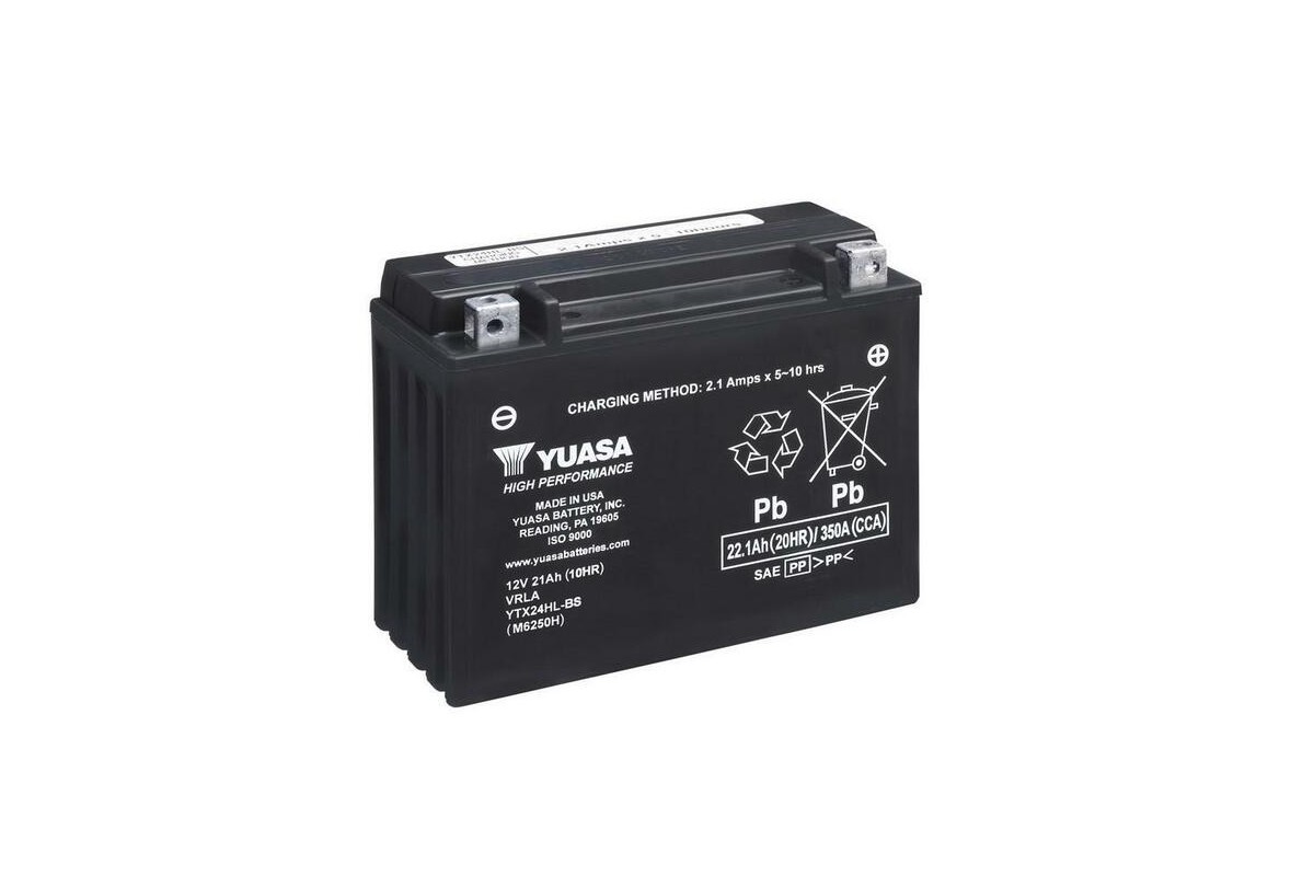 Batterie YUASA sans entretien avec pack acide - YTX24HL-BS