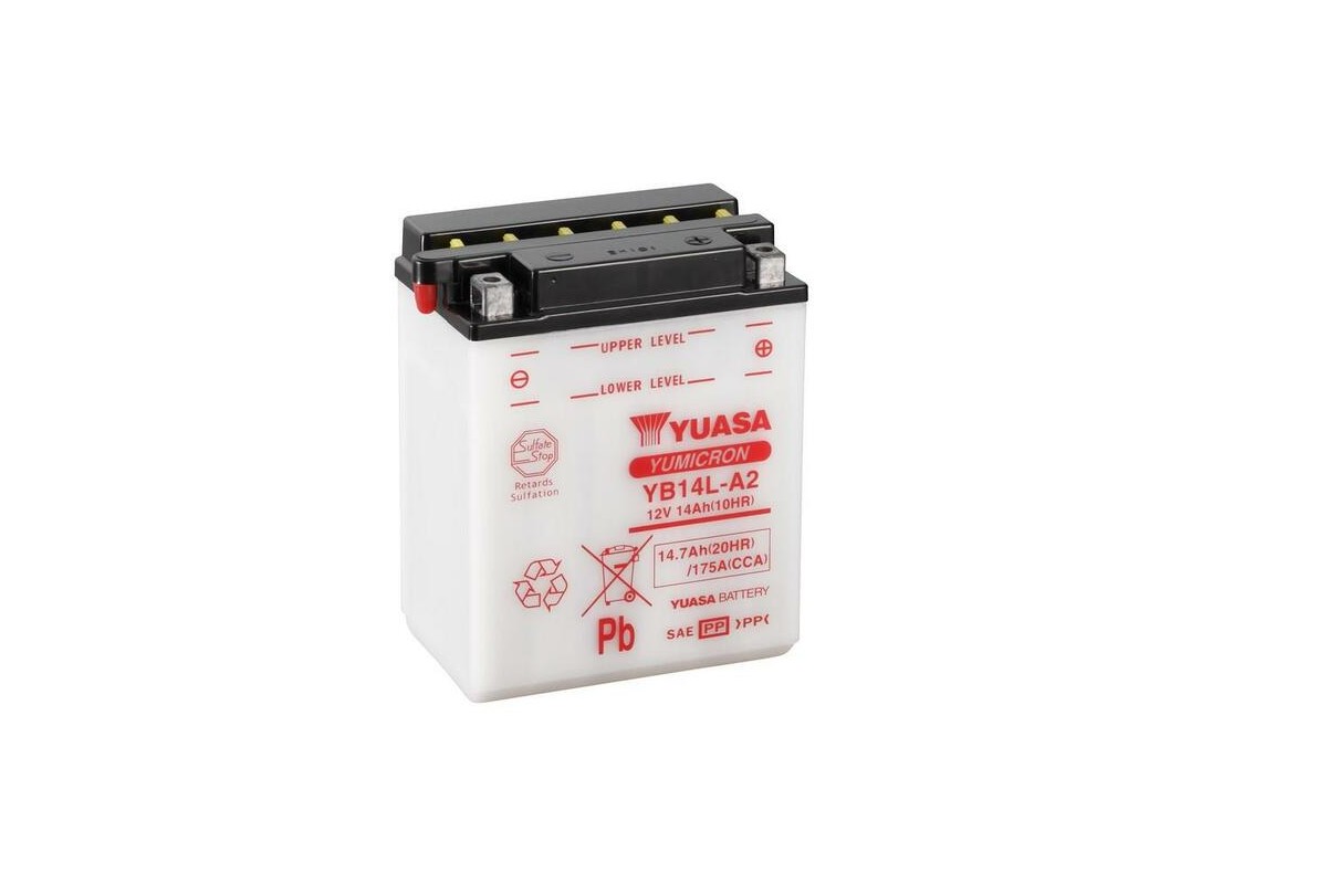 Batterie YUASA conventionnelle sans pack acide - YB14L-A2