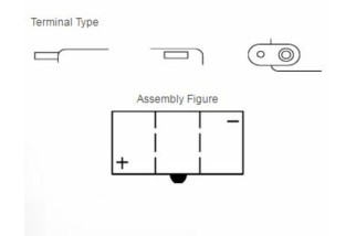 Batterie YUASA conventionnelle sans pack acide - 6N12A-2C/B54-6