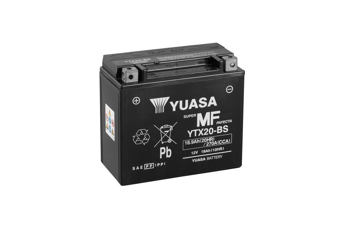 Batterie YUASA sans entretien avec pack acide - YTX20-BS Batterie YUASA sans entretien avec pack acide - YTX20-BS