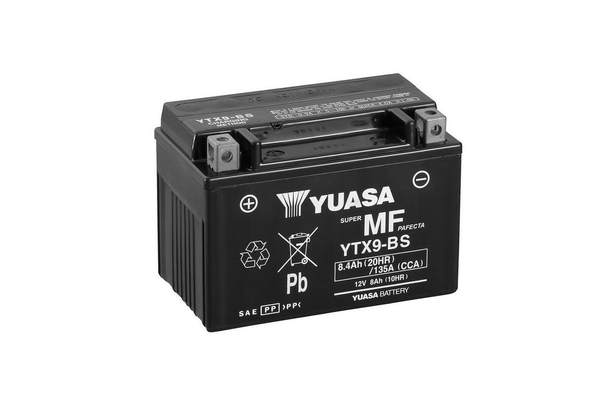 Batterie YUASA sans entretien avec pack acide - YTX9-BS