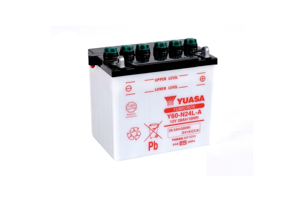 Batterie YUASA conventionnelle sans pack acide - Y60-N24L-A