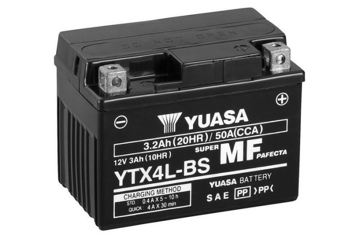 Batterie YUASA sans entretien avec pack acide - YTX4L-BS