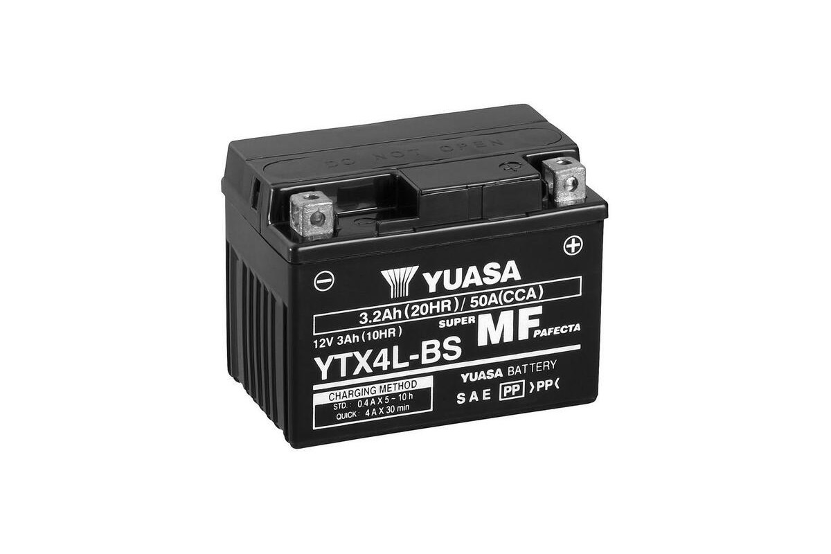 Batterie YUASA sans entretien avec pack acide - YTX4L-BS