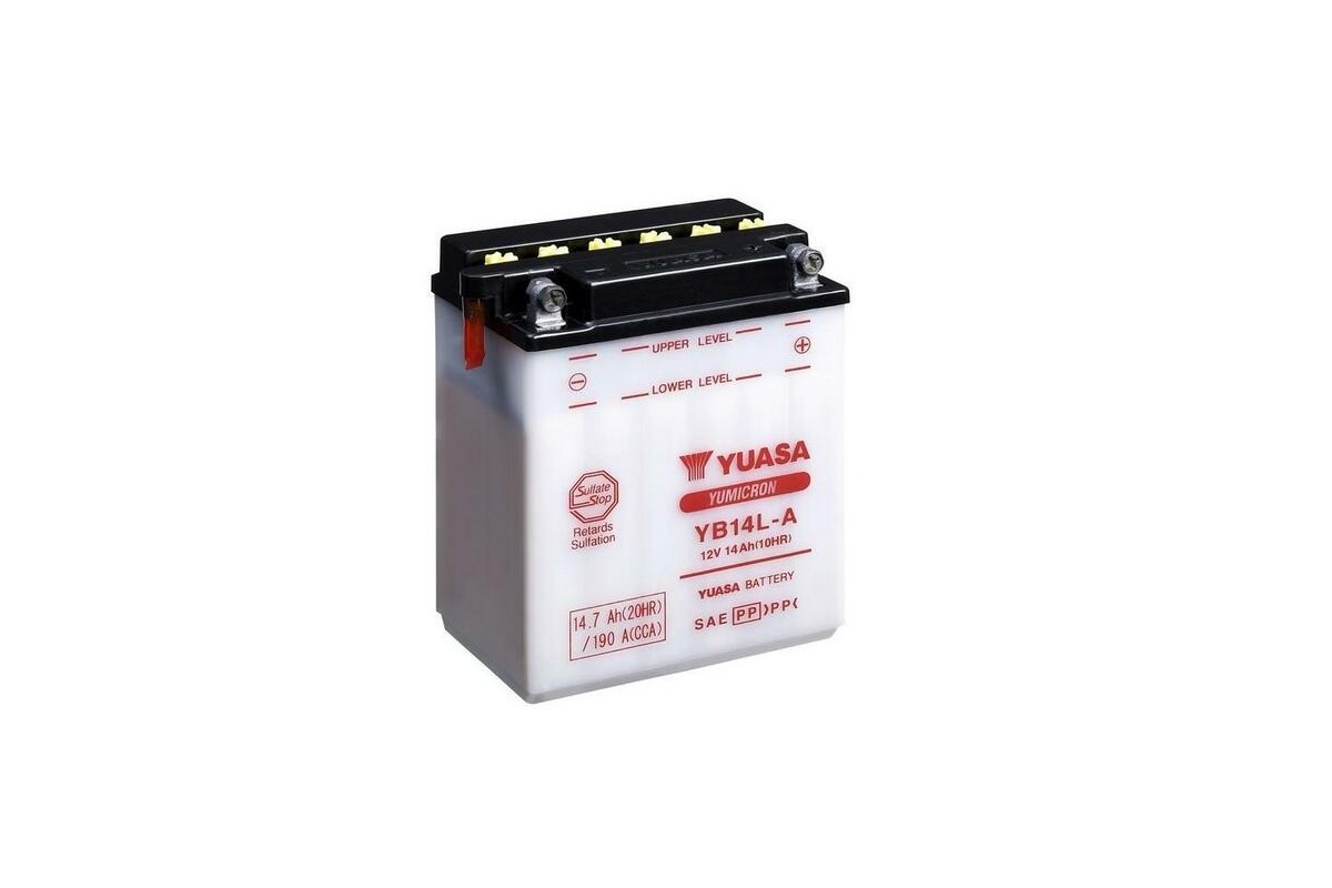 Batterie YUASA conventionnelle sans pack acide - YB14L-A