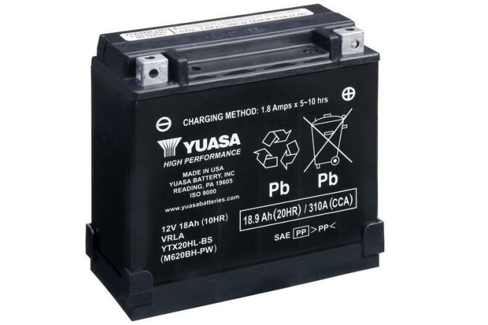 Batterie YUASA sans entretien avec pack acide - YTX20HL-BS-PW