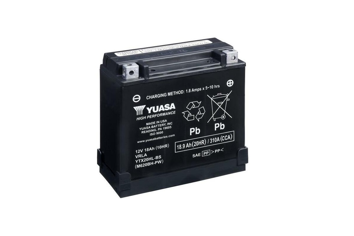Batterie YUASA sans entretien avec pack acide - YTX20HL-BS-PW