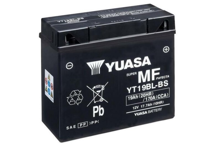 Batterie YUASA sans entretien avec pack acide - YT19BL-BS