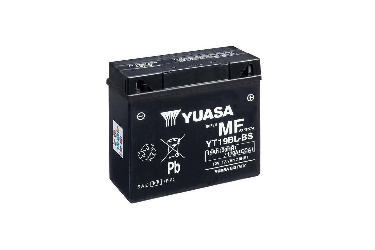Batterie YUASA sans entretien avec pack acide - YT19BL-BS Batterie YUASA sans entretien avec pack acide - YT19BL-BS