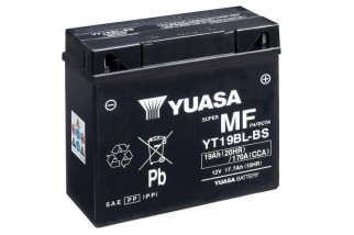 Batterie YUASA sans entretien avec pack acide - YT19BL-BS
