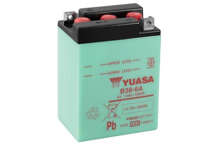 Batterie YUASA conventionnelle sans pack acide - B38-6A