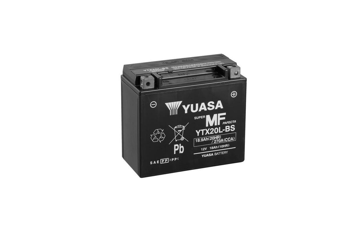Batterie YUASA sans entretien avec pack acide - YTX20L-BS
