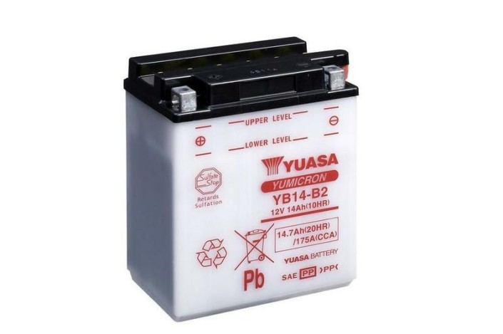 Batterie YUASA conventionnelle sans pack acide - YB14-B2