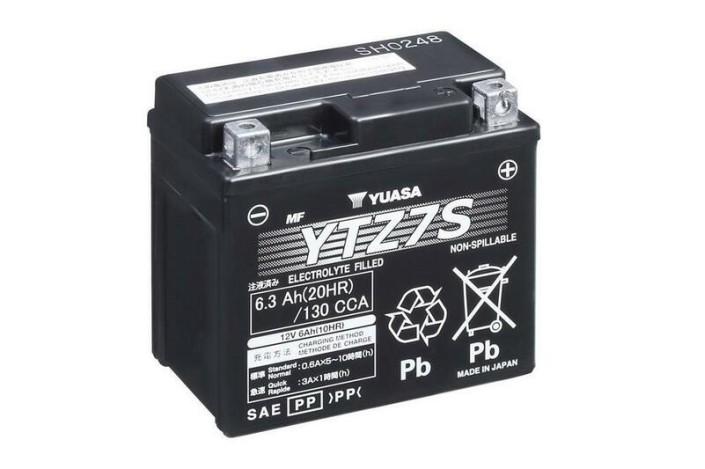 Batterie YUASA W/C sans entretien activé usine - YTZ7S