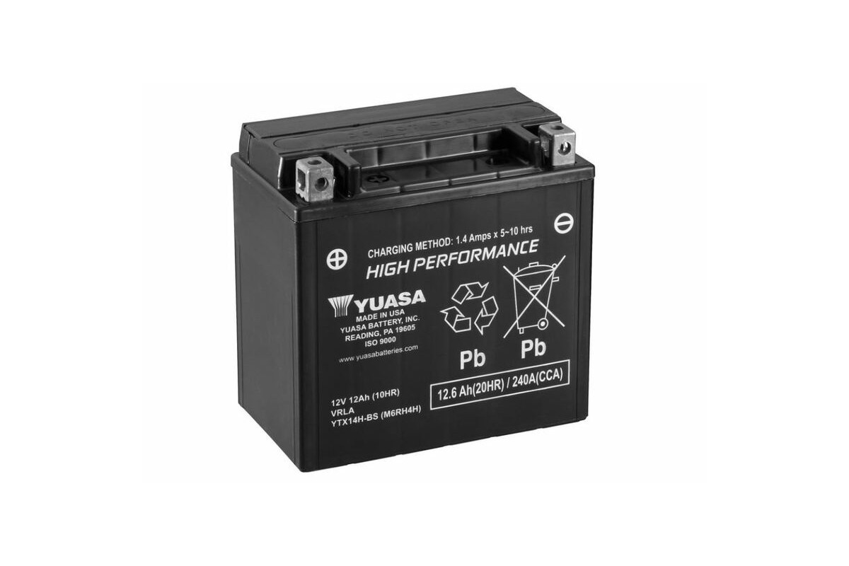 Batterie YUASA sans entretien avec pack acide - YTX14H-BS