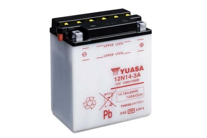 Batterie YUASA conventionnelle sans pack acide - 12N14-3A