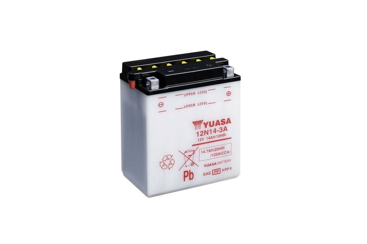Batterie YUASA conventionnelle sans pack acide - 12N14-3A Batterie YUASA conventionnelle sans pack acide - 12N14-3A