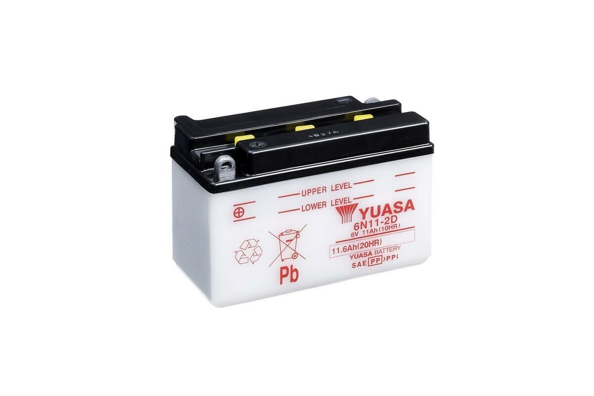 Batterie YUASA conventionnelle sans pack acide - 6N11-2D Batterie YUASA conventionnelle sans pack acide - 6N11-2D