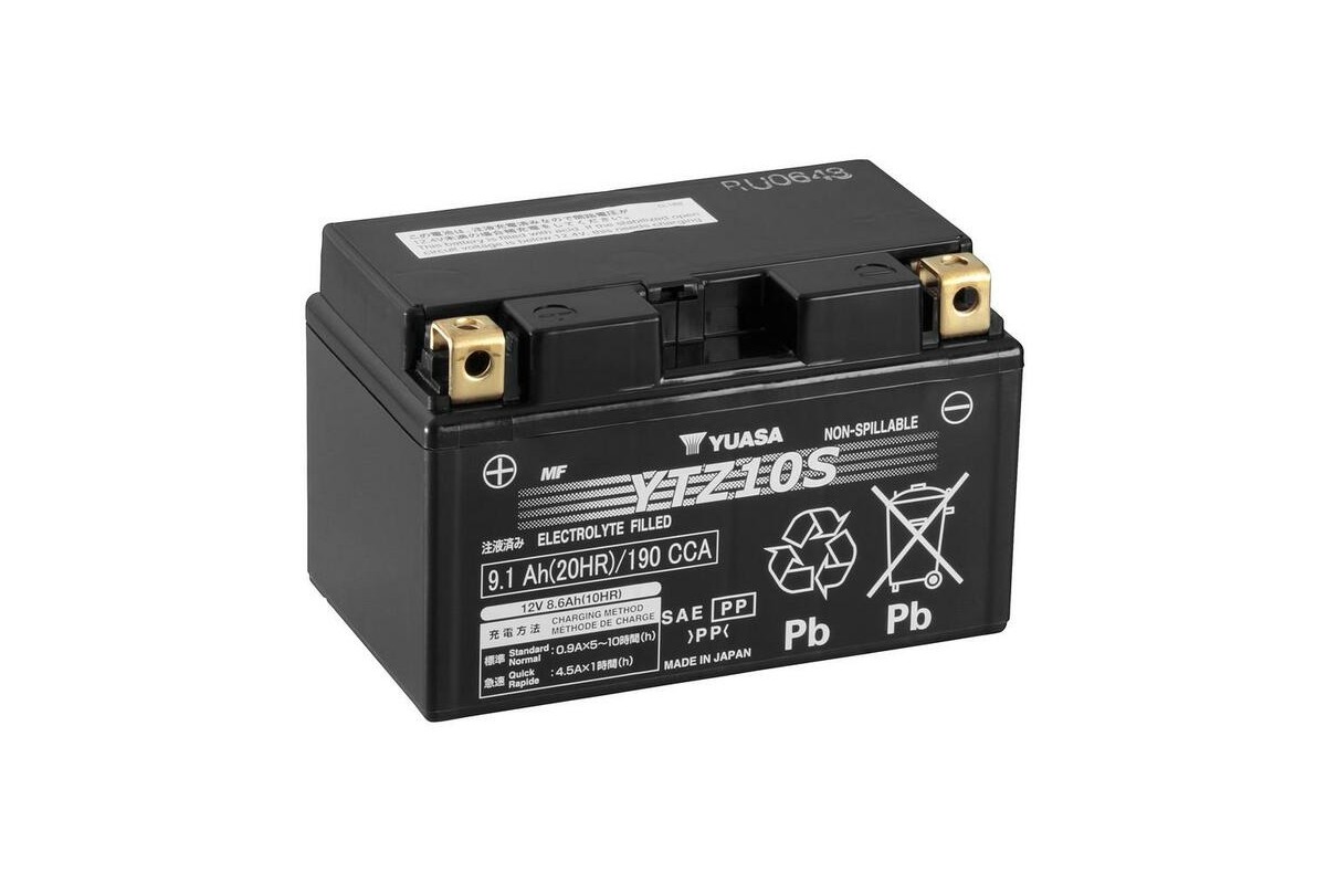 Batterie YUASA W/C sans entretien activé usine - YTZ10S Batterie YUASA W/C sans entretien activé usine - YTZ10S