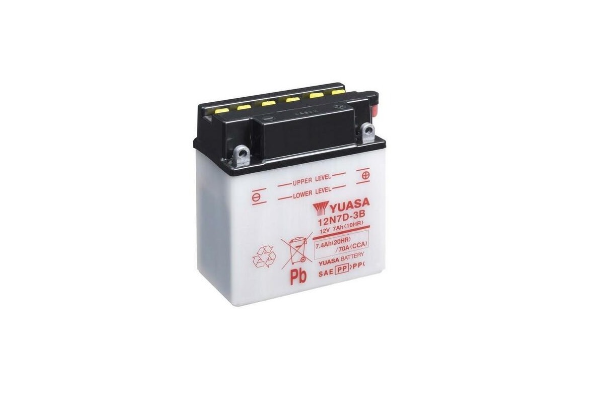 Batterie YUASA conventionnelle sans pack acide - 12N7D-3B Batterie YUASA conventionnelle sans pack acide - 12N7D-3B
