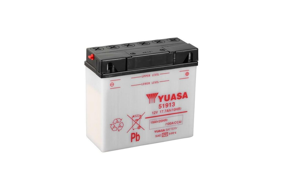 Batterie YUASA conventionnelle sans pack acide - 51913 Batterie YUASA conventionnelle sans pack acide - 51913