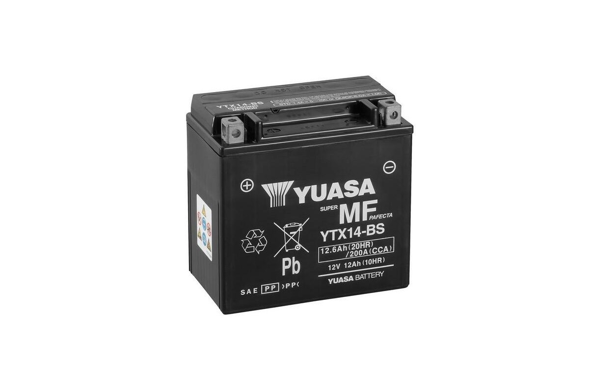Batterie YUASA sans entretien avec pack acide - YTX14-BS