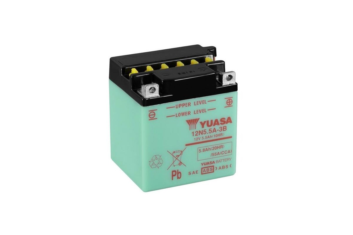 Batterie YUASA conventionnelle sans pack acide - 12N5.5A-3B