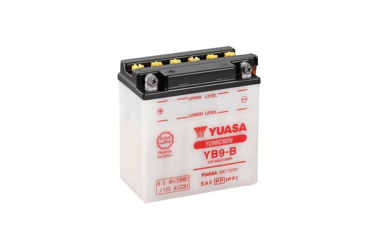 Batterie YUASA conventionnelle sans pack acide - YB9-B Batterie YUASA conventionnelle sans pack acide - YB9-B