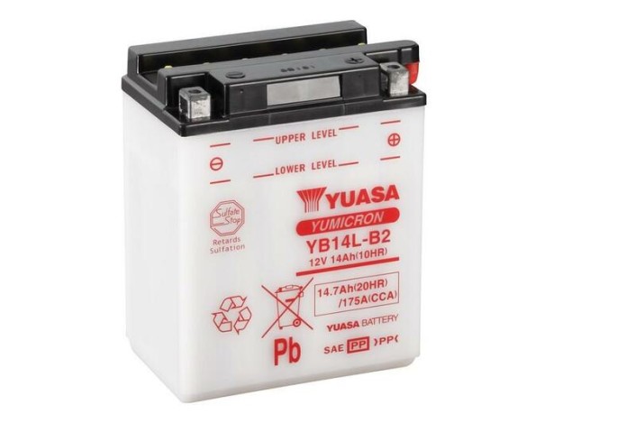 Batterie YUASA conventionnelle sans pack acide - YB14L-B2