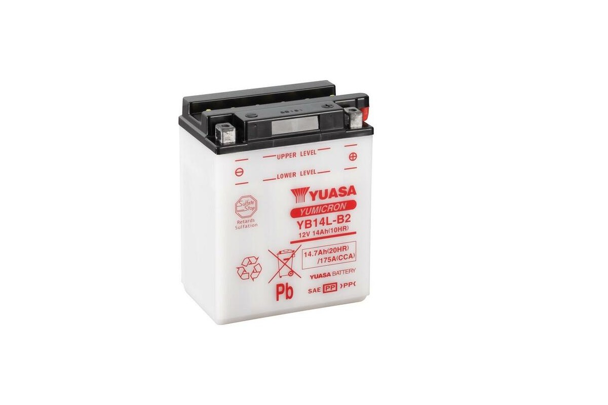 Batterie YUASA conventionnelle sans pack acide - YB14L-B2